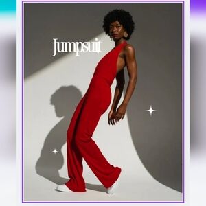 Red Halter Jumpsuit
